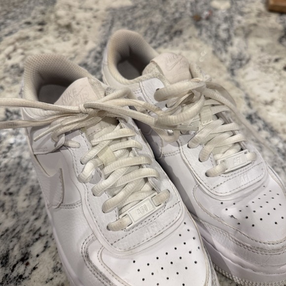 Nike Air Force 1 Low Shadow Womens Size 5.5 Triple All White Platform CI0919100 - Picture 5 of 15